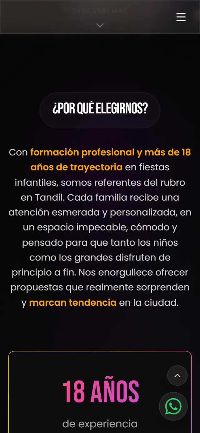 El sitio en un teléfono.